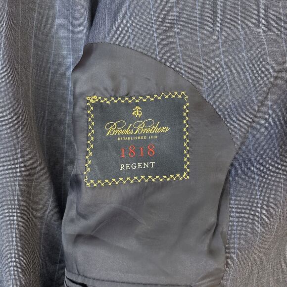 Brooks Brothers 1818 Regent Suit Drago Wool Mohair Unstructured 44L 38W 32I - Picture 7 of 15